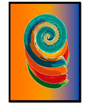 Bunte Spirale abstrakte Kunst mit lebendigem Farbverlauf Hintergrund