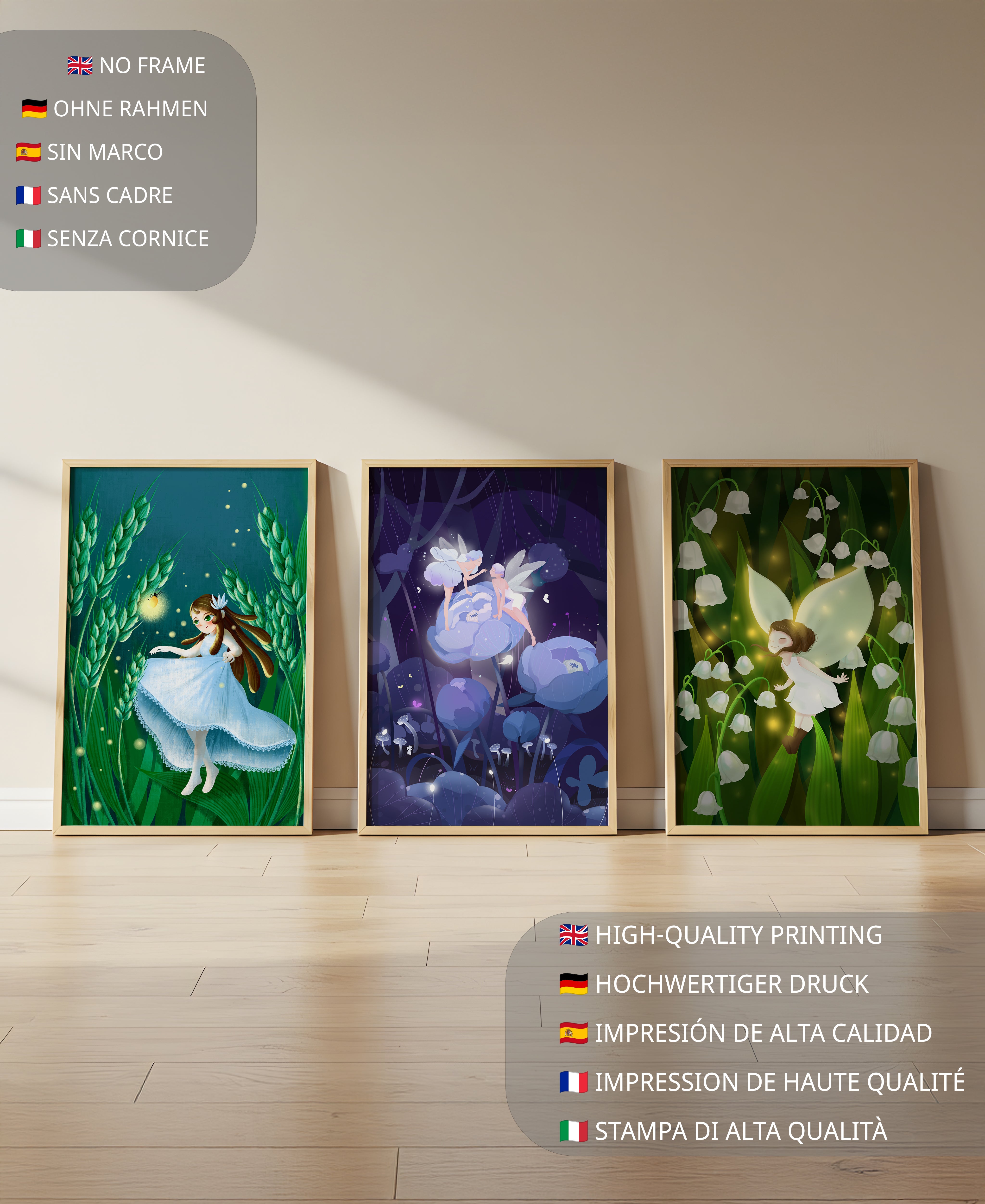 Ilustraciones de Hadas en un Decorativo Estilo Infantil