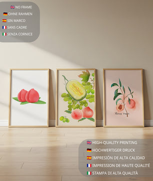 Art de fruits avec des illustrations modernes et colorées