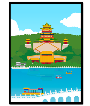 Traditional Chinese architecture by a serene lake