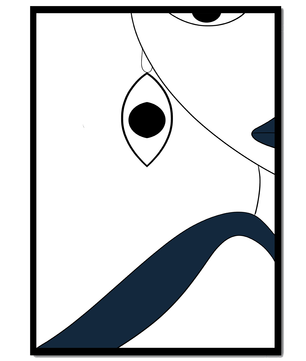 Abstract Minimalist Art with Geometric Shapes and Earring Detail - Mi tienda