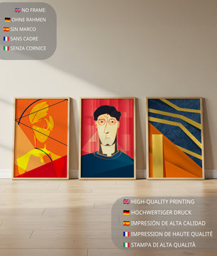 Impresiones Artísticas Modernas con Diseño Abstracto y Detalles Geométricos