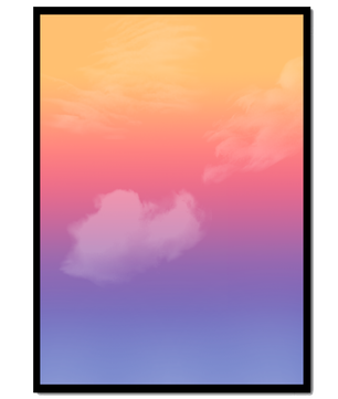 Pastel Sunset Sky with Soft Clouds and Gradient Hues