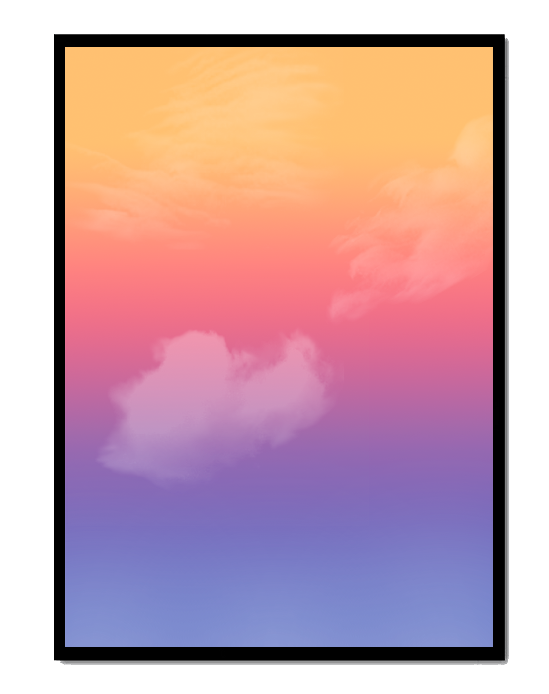 Pastel Sunset Sky with Soft Clouds and Gradient Hues