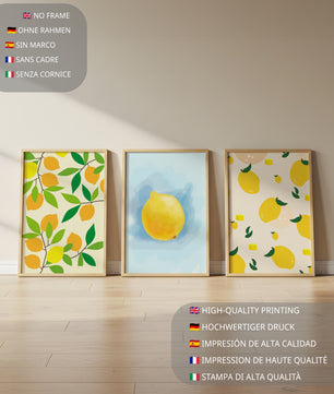 Décoration moderne avec des images de citrons
