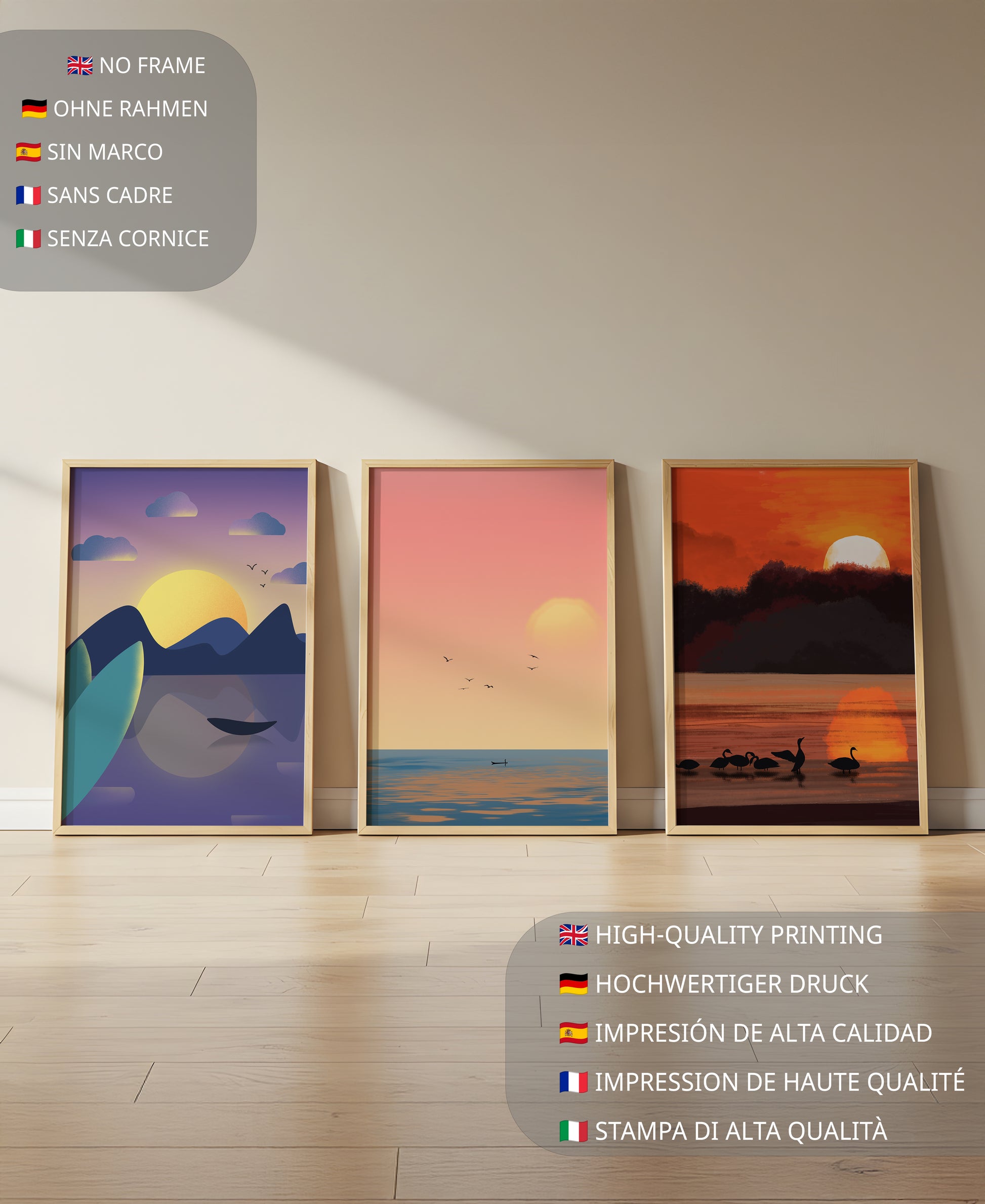 Paysages abstraits en impressions de haute qualité