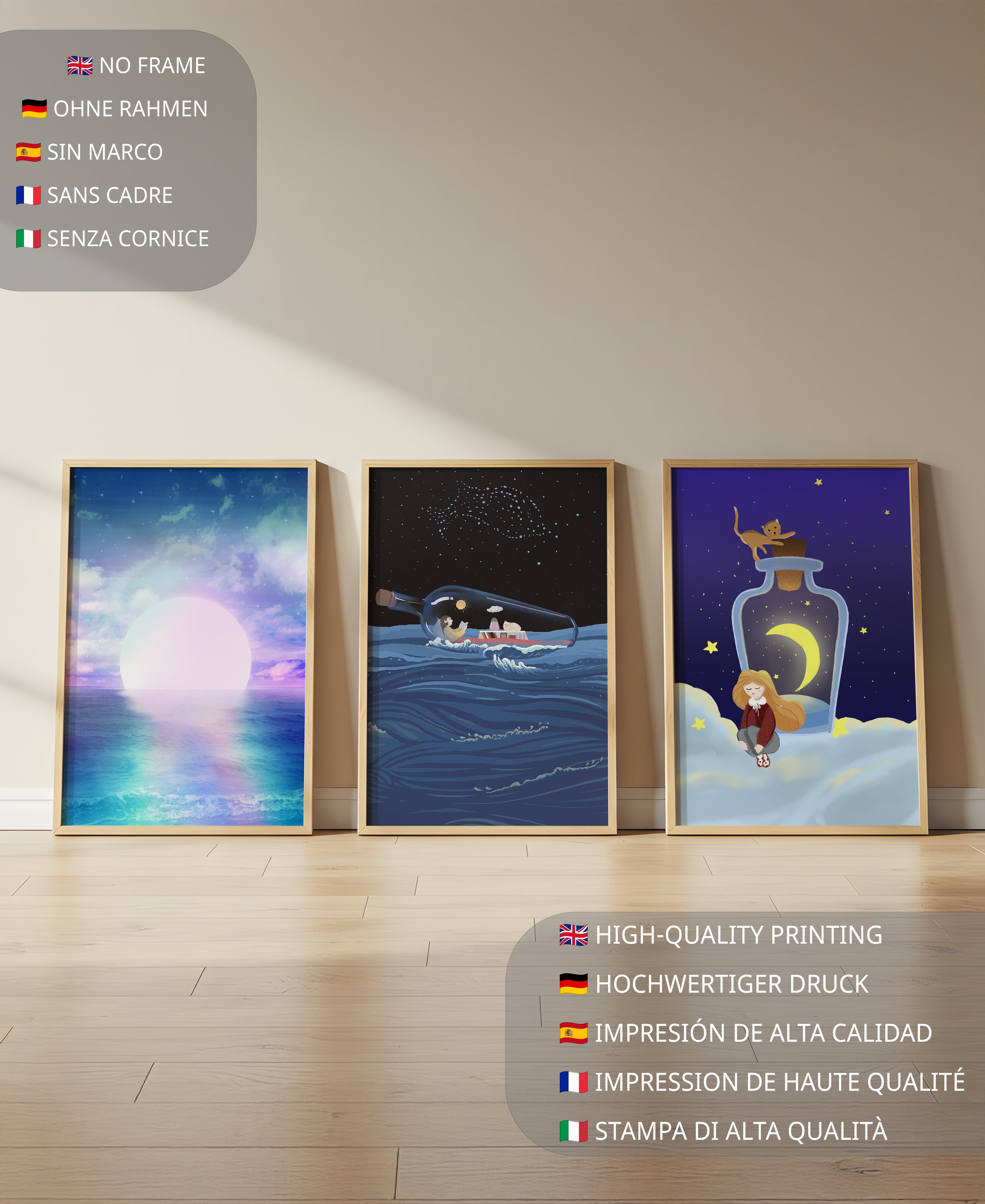 Impresiones Artísticas de Paisajes Oníricos y Fantasía