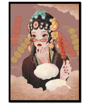 Elegant woman in traditional attire with floral hairpiece
