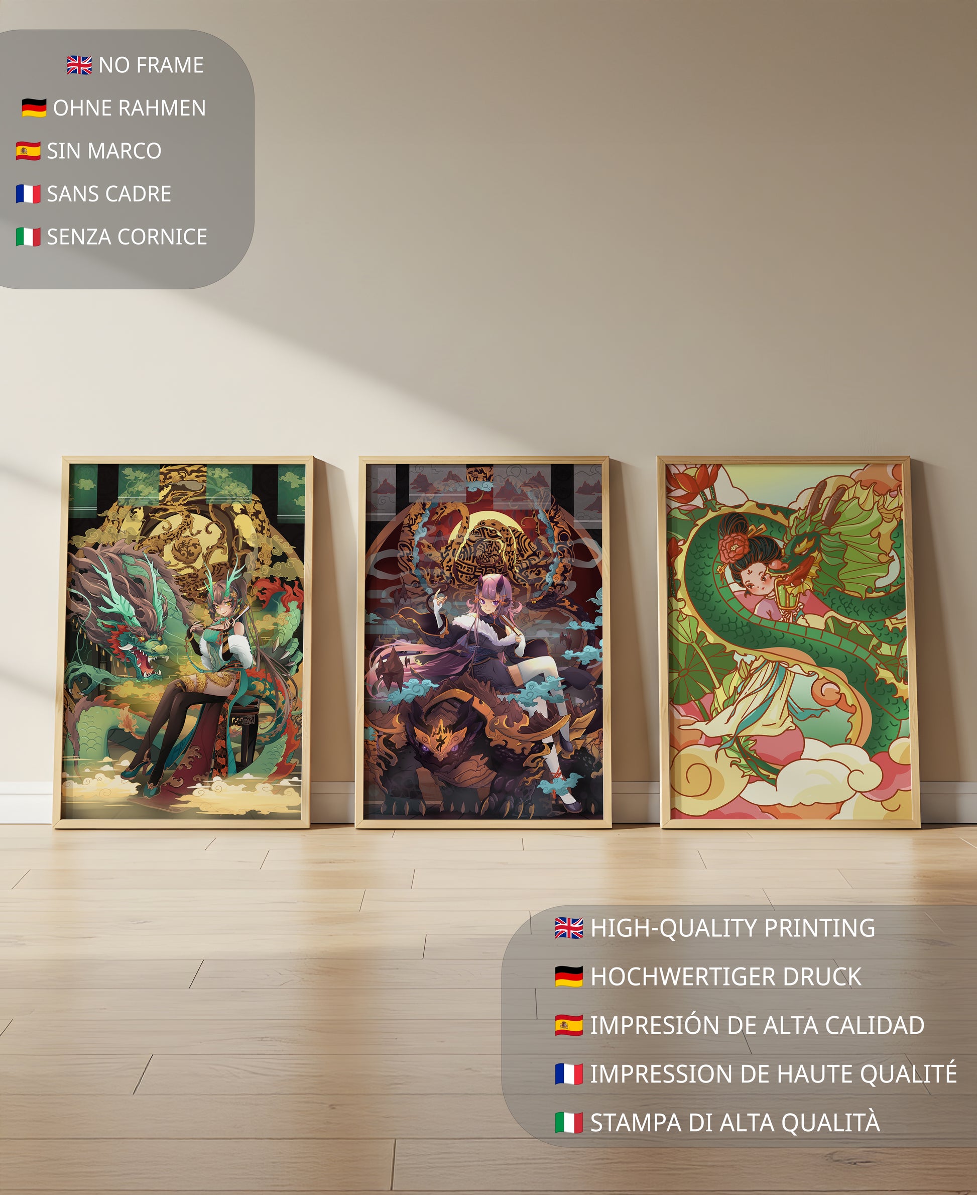 Impresiones Artísticas de Estilo Fantasía Presentadas en Interiores Modernos