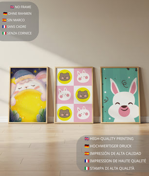 Affiches d’animaux pour décoration enfantine
