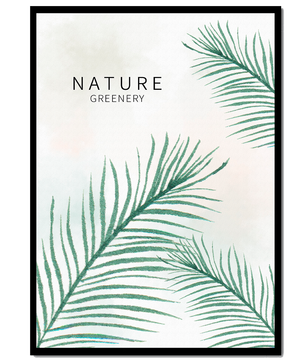 Elegant Green Palm Leaves on Textured Background - Mi tienda