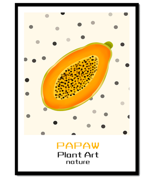 Abstract Papaya Art With Polka Dot Background - Mi tienda