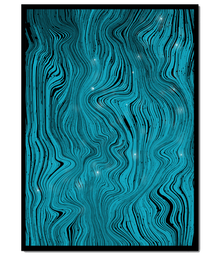 Abstract Wavy Blue Pattern with Black Lines - Mi tienda