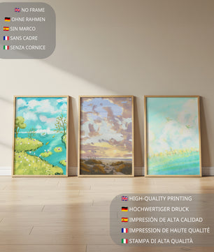 Images artistiques naturelles en impression de haute qualité sans cadre