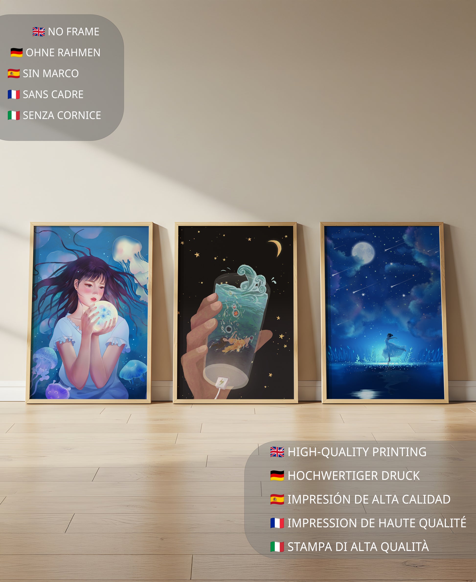 Art moderne en impressions de haute qualité sans cadre