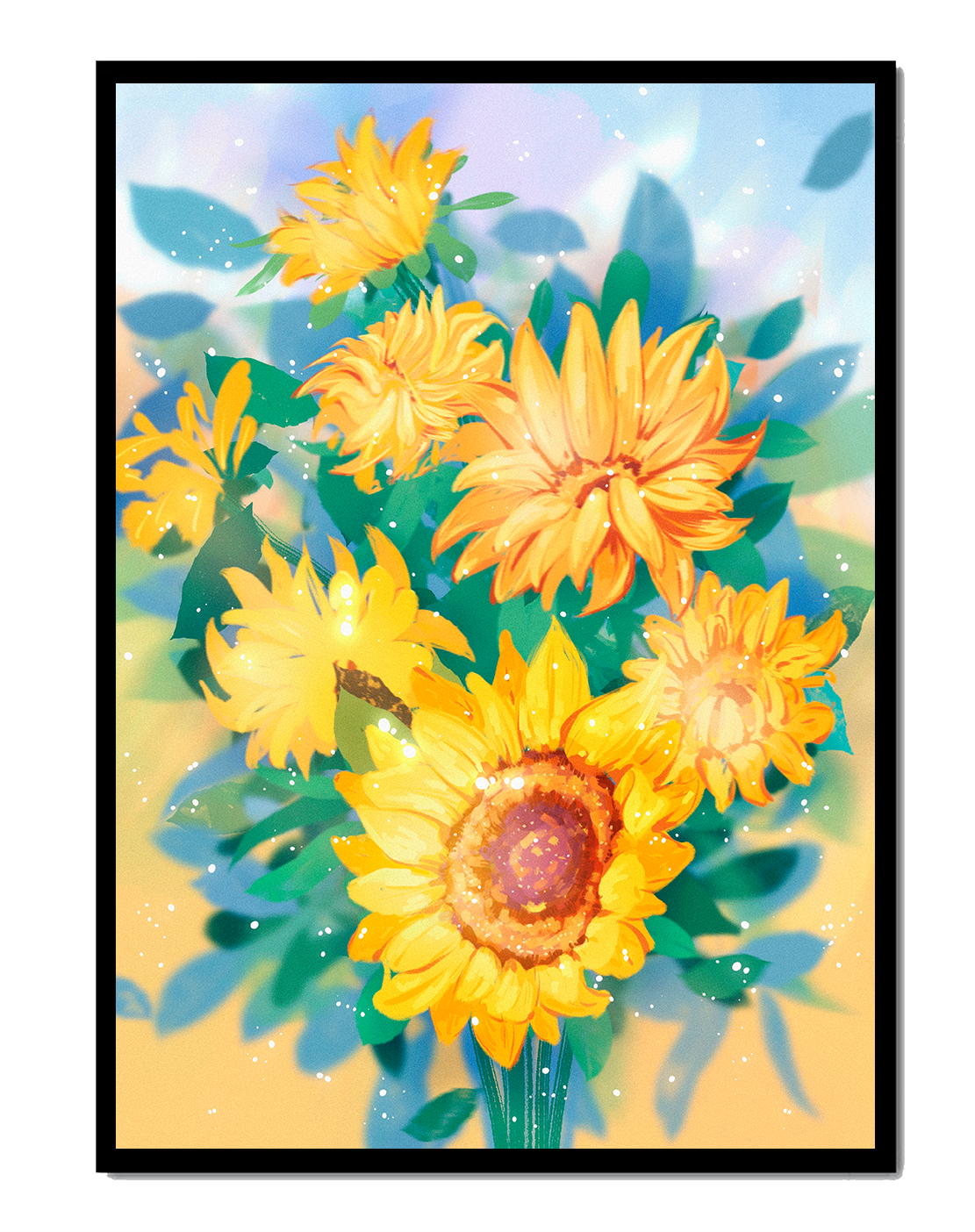 Sunflowers in Bright Sunlight