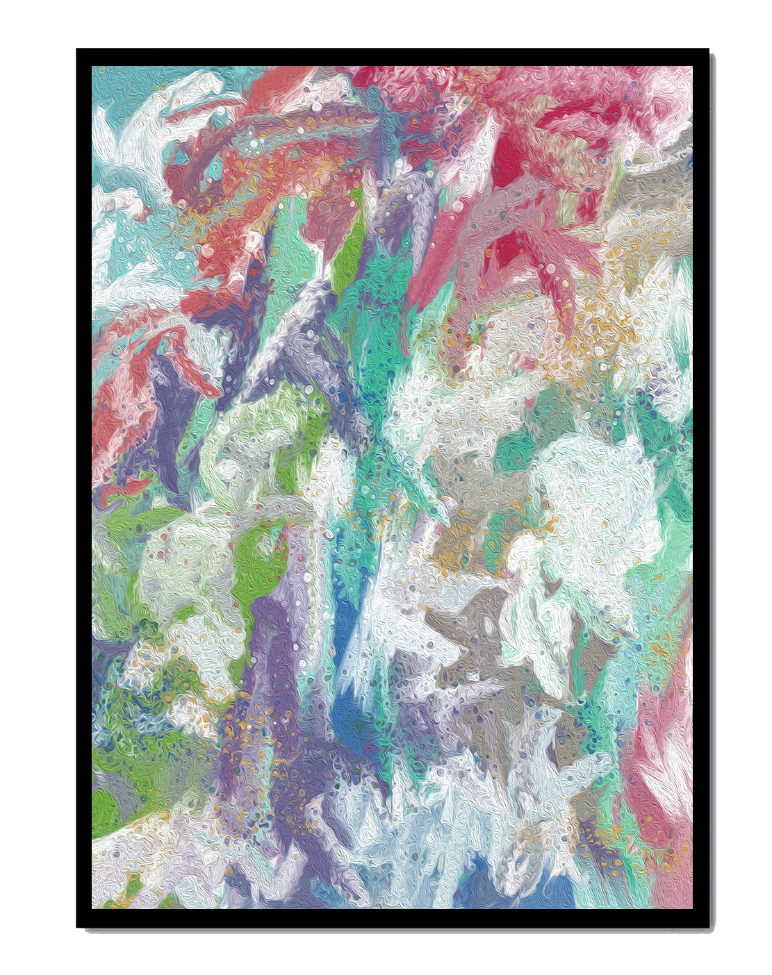 Abstract Colorful Flowing Waves with Textured Patterns