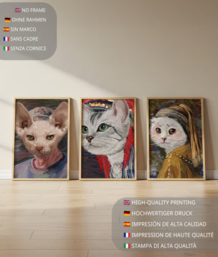 Pinturas de Gatos Elegantes en Estilo Clásico
