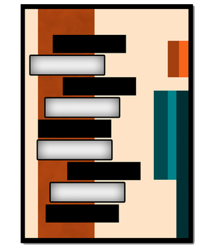 Abstract geometric design with modern color contrasts