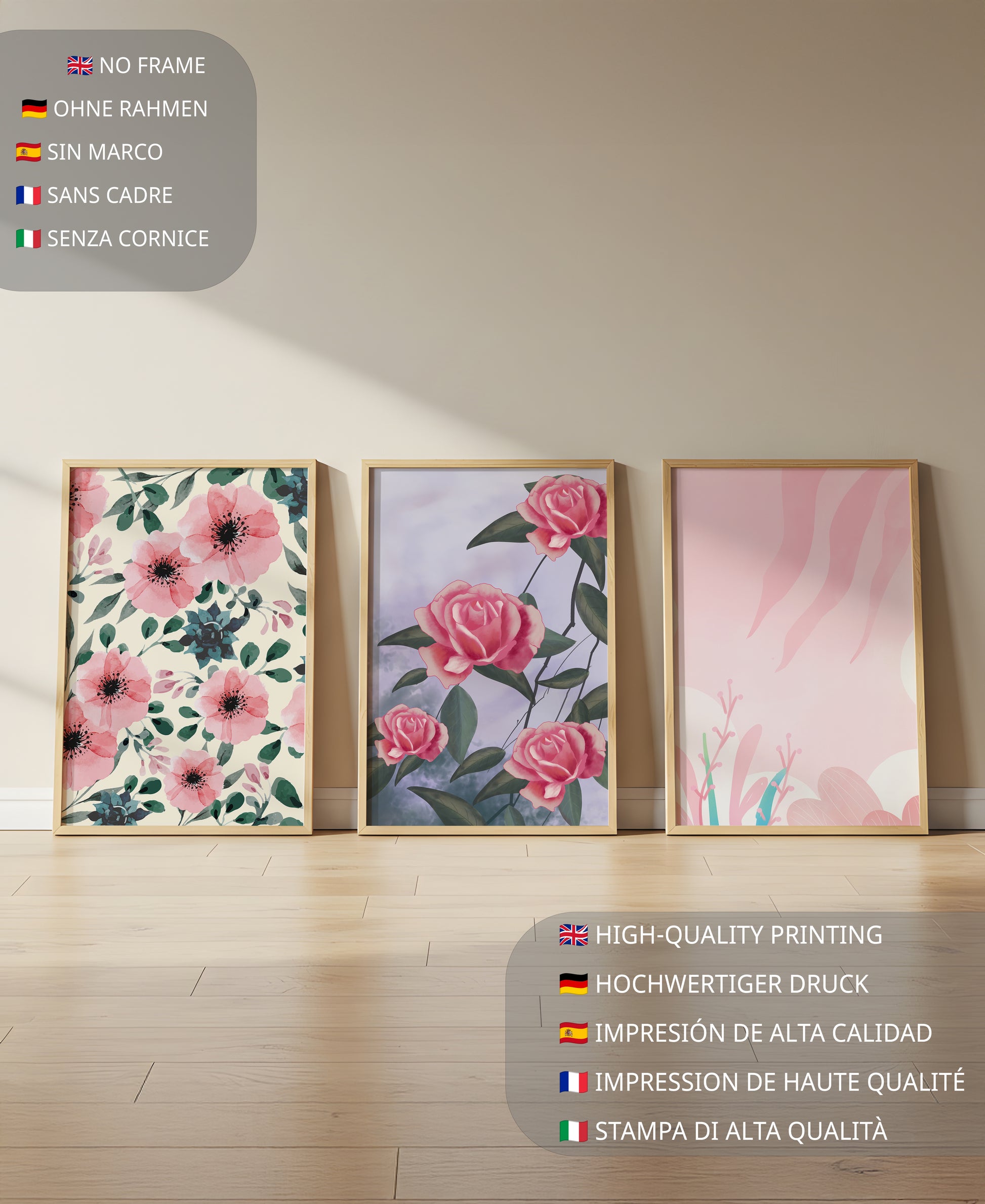 Impresiones Florales en Decoración Moderna
