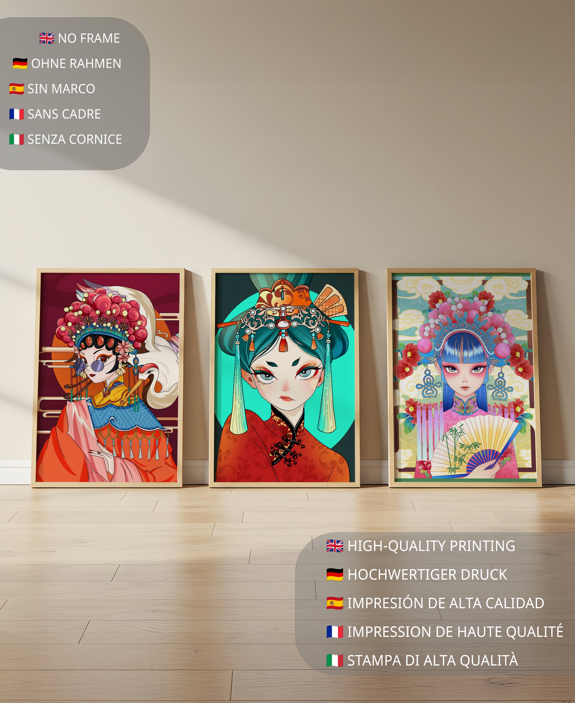 Portraits artistiques de femmes avec des influences culturelles