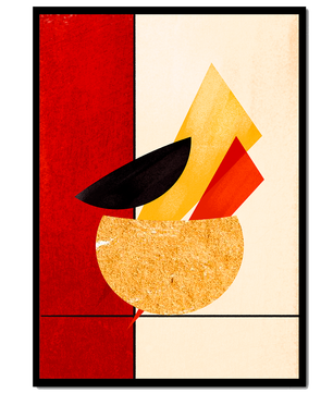 Abstract Geometric Composition with Bold Colors and Textures - Mi tienda