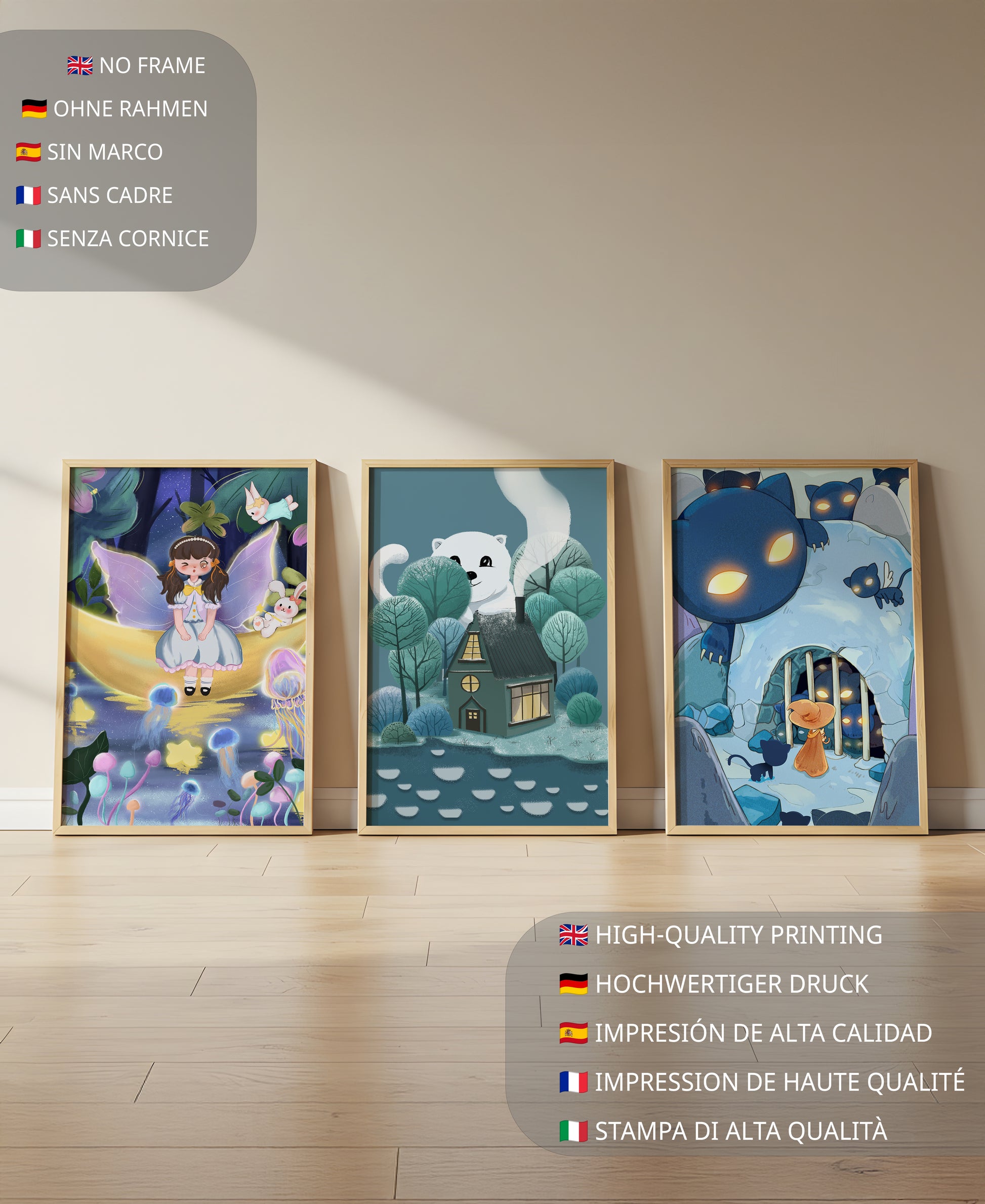 Imágenes de fantasía infantil con personajes de cuentos de hadas