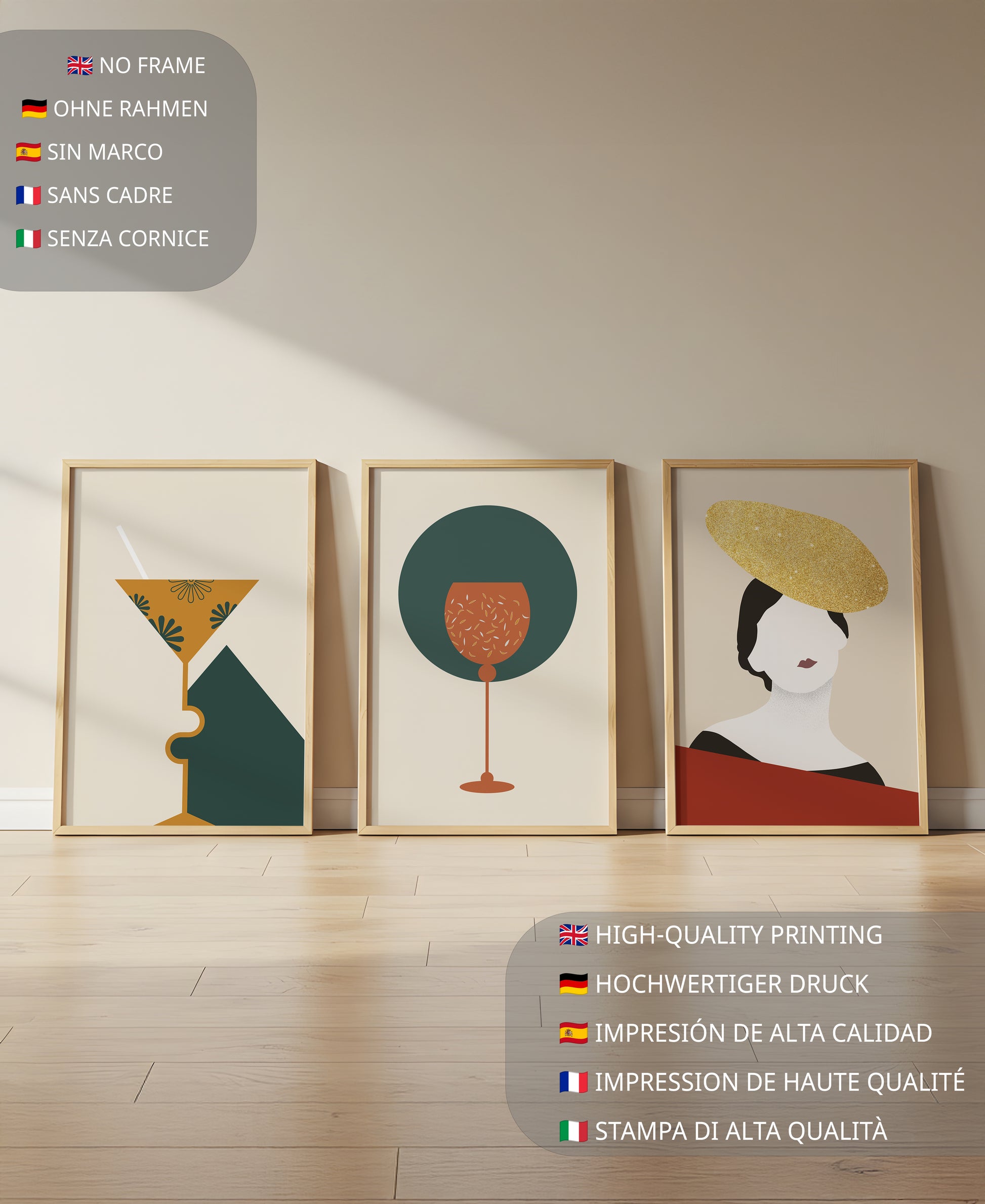 Elegante Colección de Arte Abstracto con Elementos Decorativos