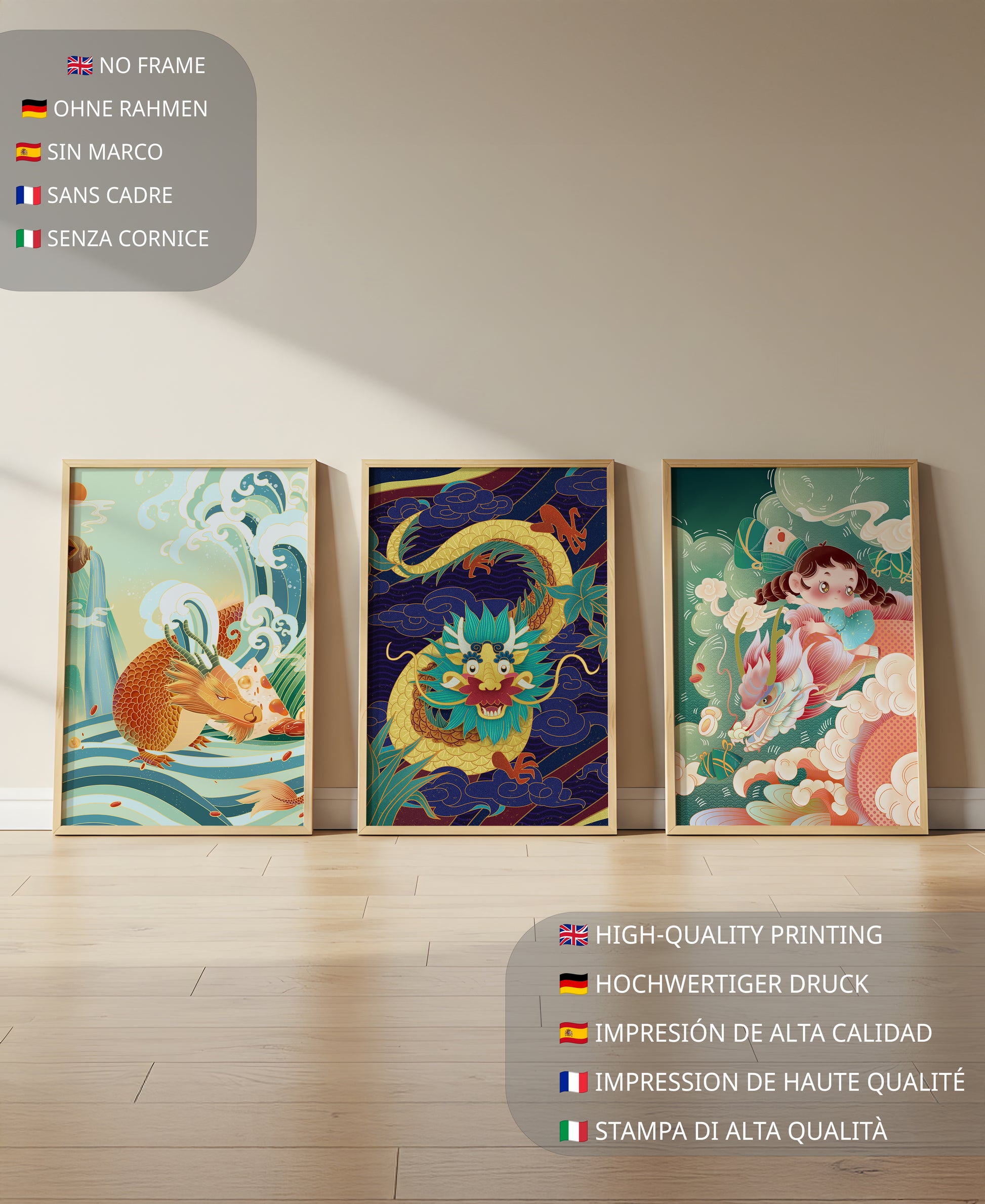 Imágenes Artísticas de Dragones y Fantasía en Marcos