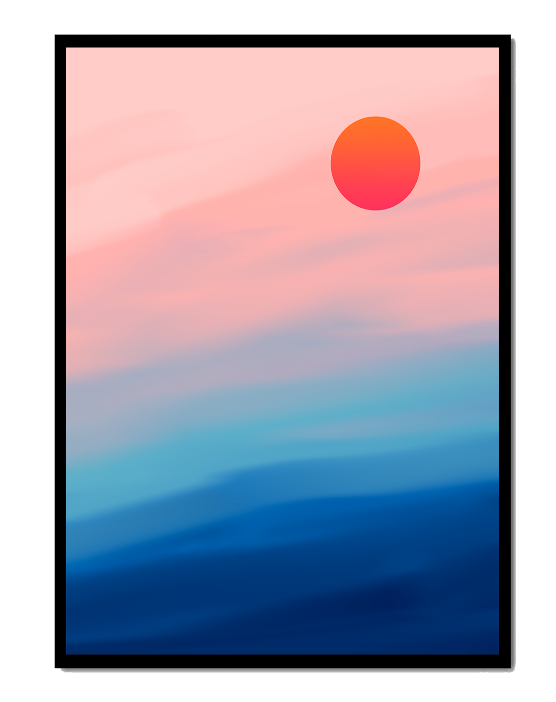 Sunset Over Ocean with Colorful Sky