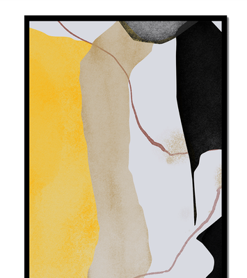 Abstract Composition with Geometric Shapes and Earth Tones