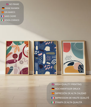 Conjunto De Arte Moderno Abstracto Sin Marco