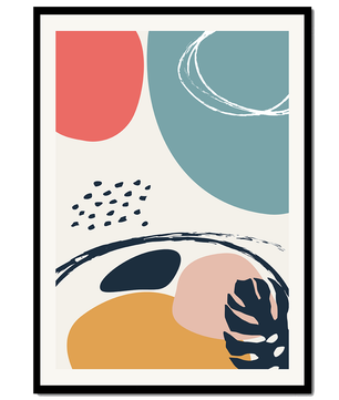 Abstract shapes and colors in modern art design