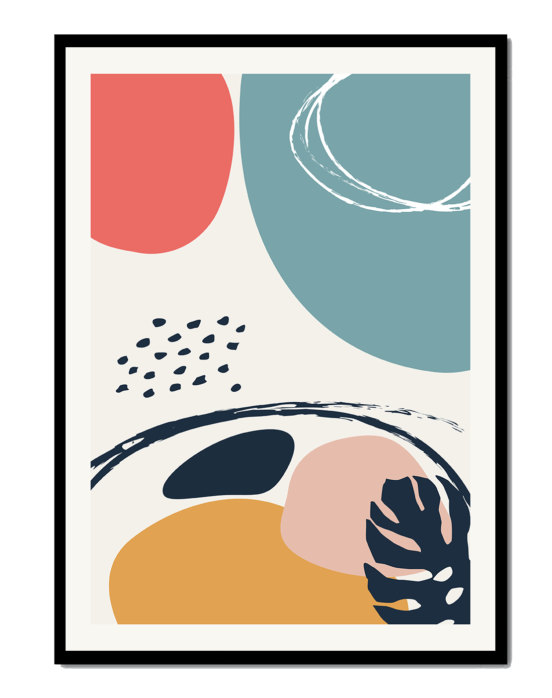 Abstract shapes and colors in modern art design