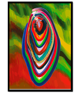 Abstract multicolored swirl with vibrant brush strokes
