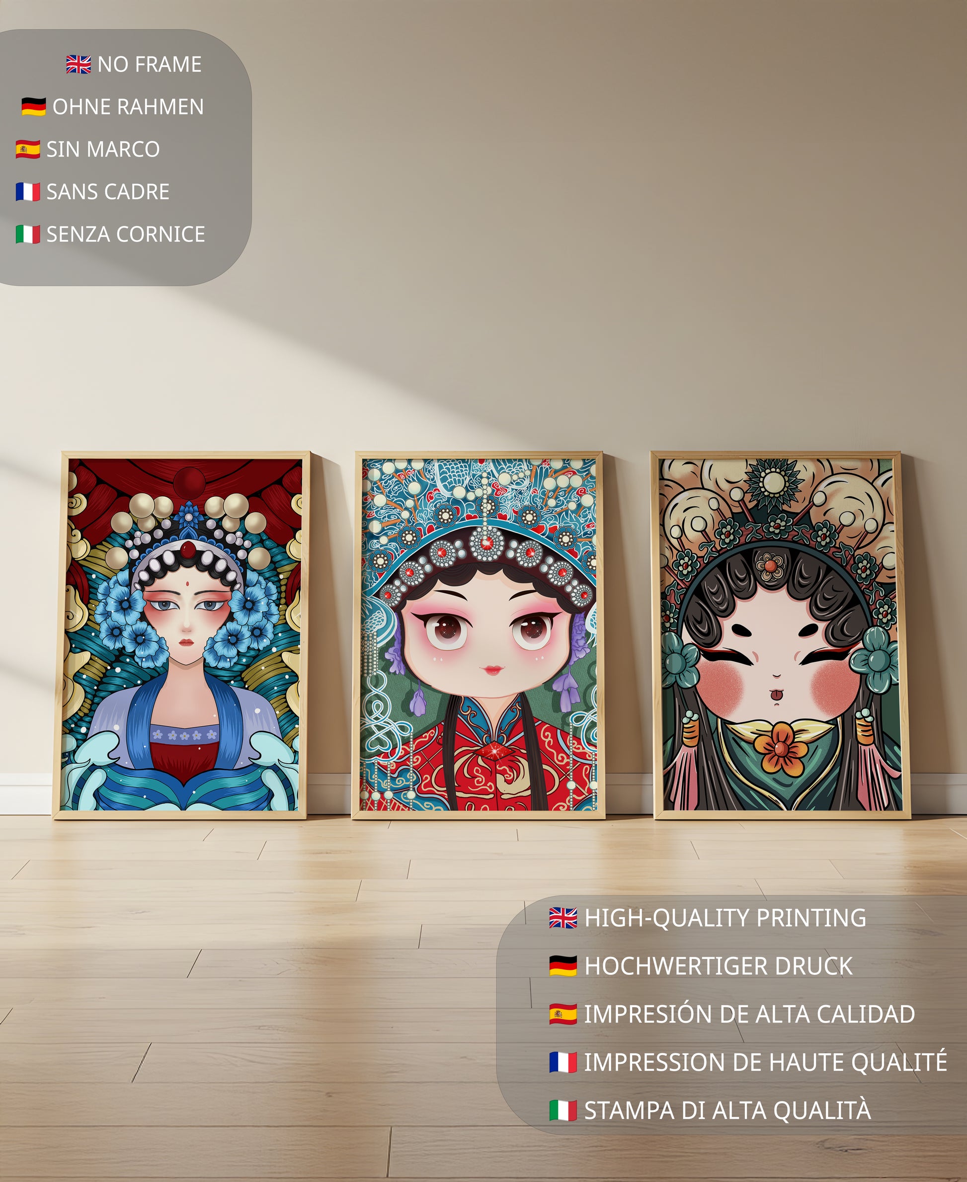 Pinturas de Arte Asiático en Estilo Abstracto