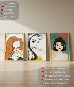 Portraits artistiques modernes en impression de haute qualité