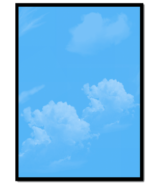 Cielo azul brillante con nubes blancas esponjosas