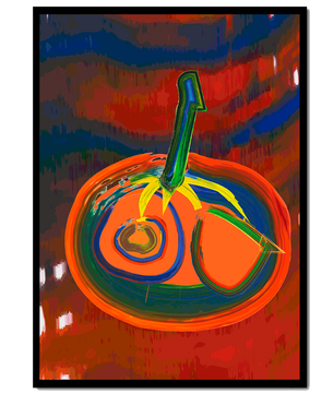 Pintura abstracta con colores vibrantes y un diseño audaz