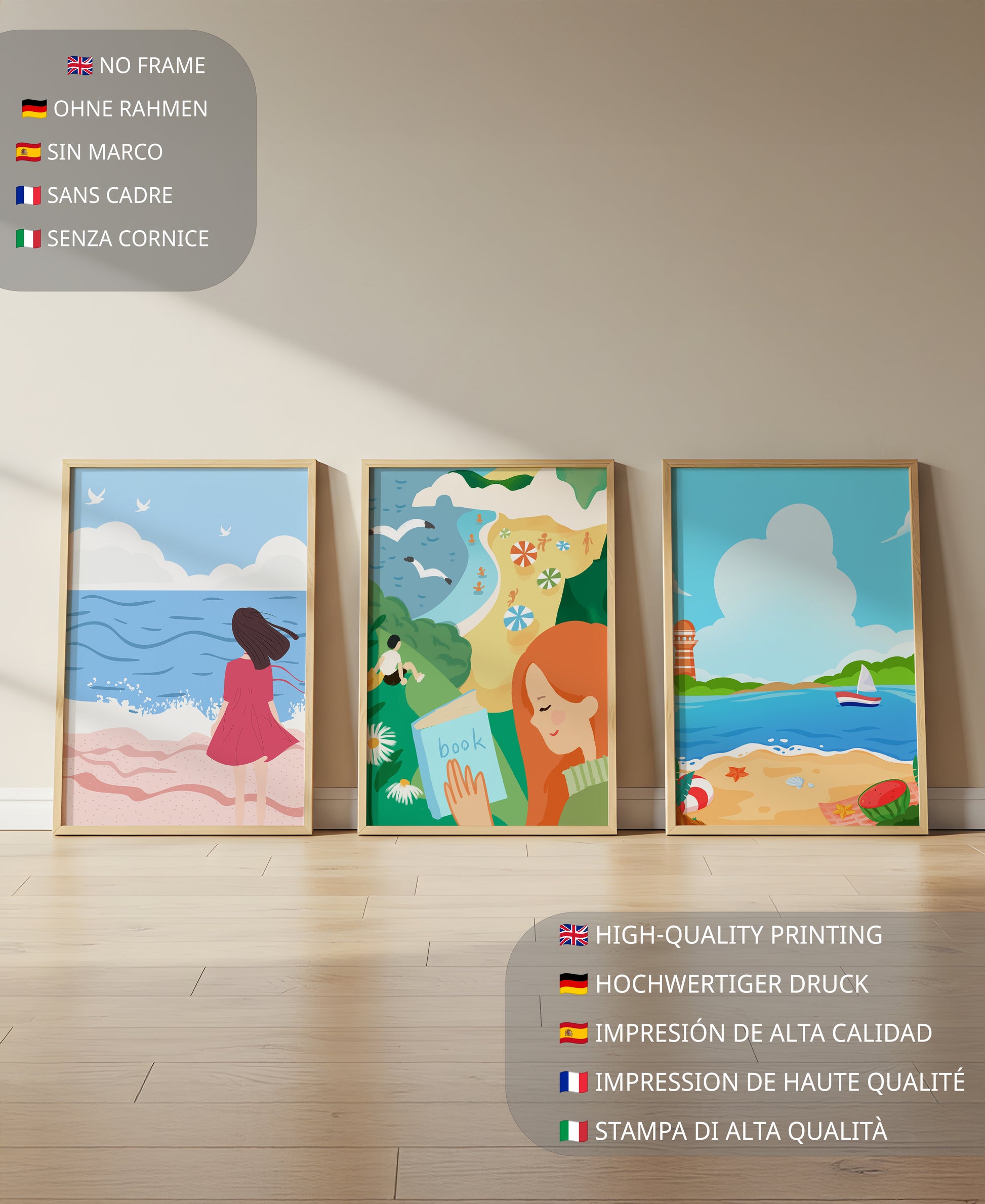 Décorations artistiques à thème plage pour intérieurs modernes