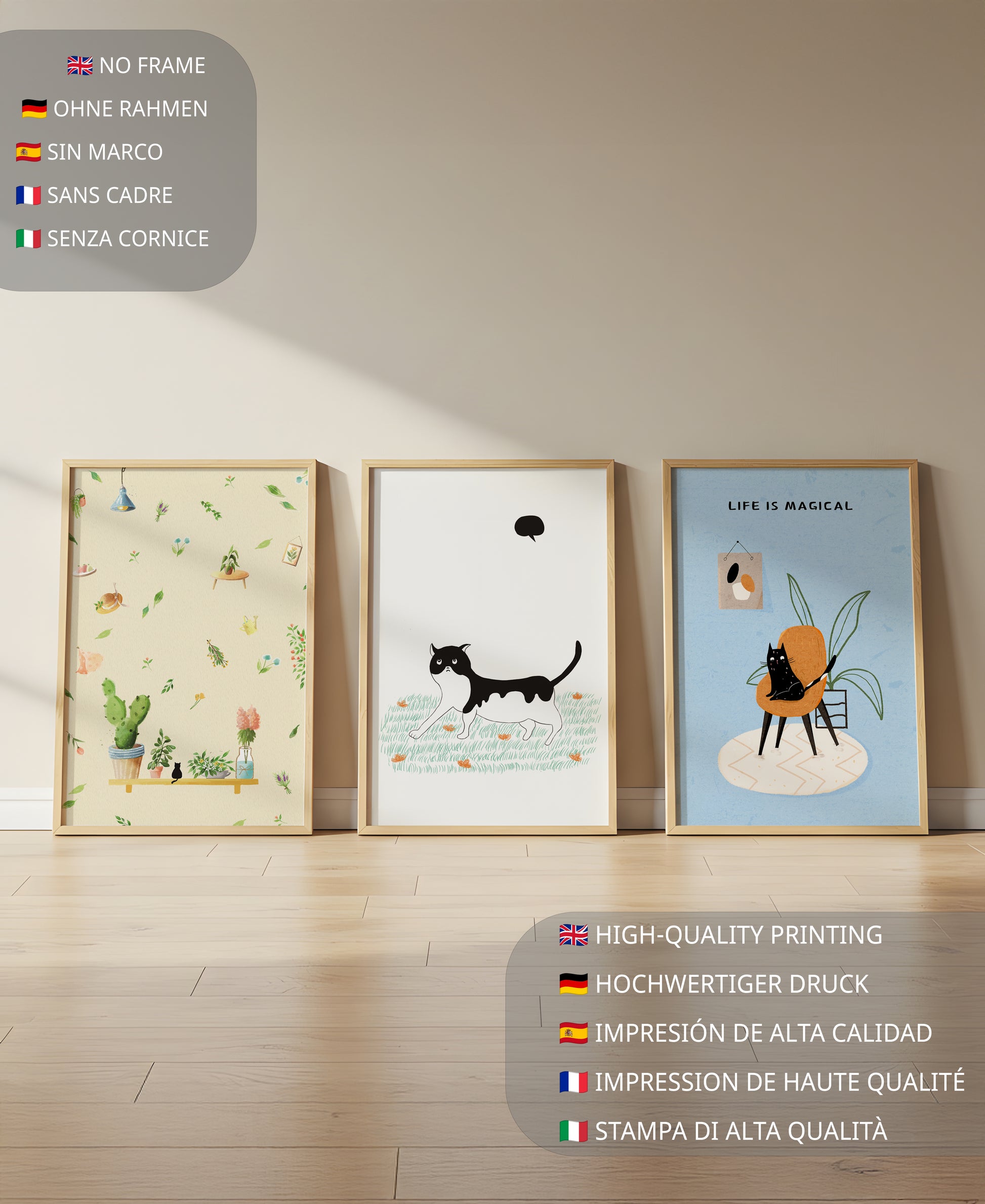 Impresiones Artísticas de Gatos en Diseño Moderno