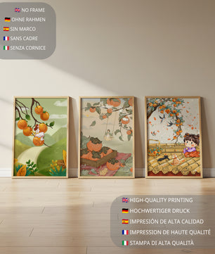 Illustrations de kakis sur toiles sans cadre