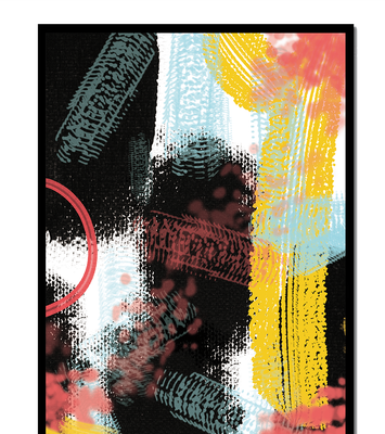 Vivid Abstract Art with Bold Colors and Expressive Brushstrokes