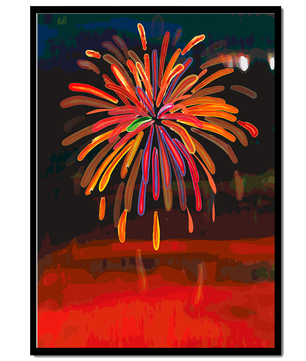 Feu d'artifice vibrant avec des éclats colorés