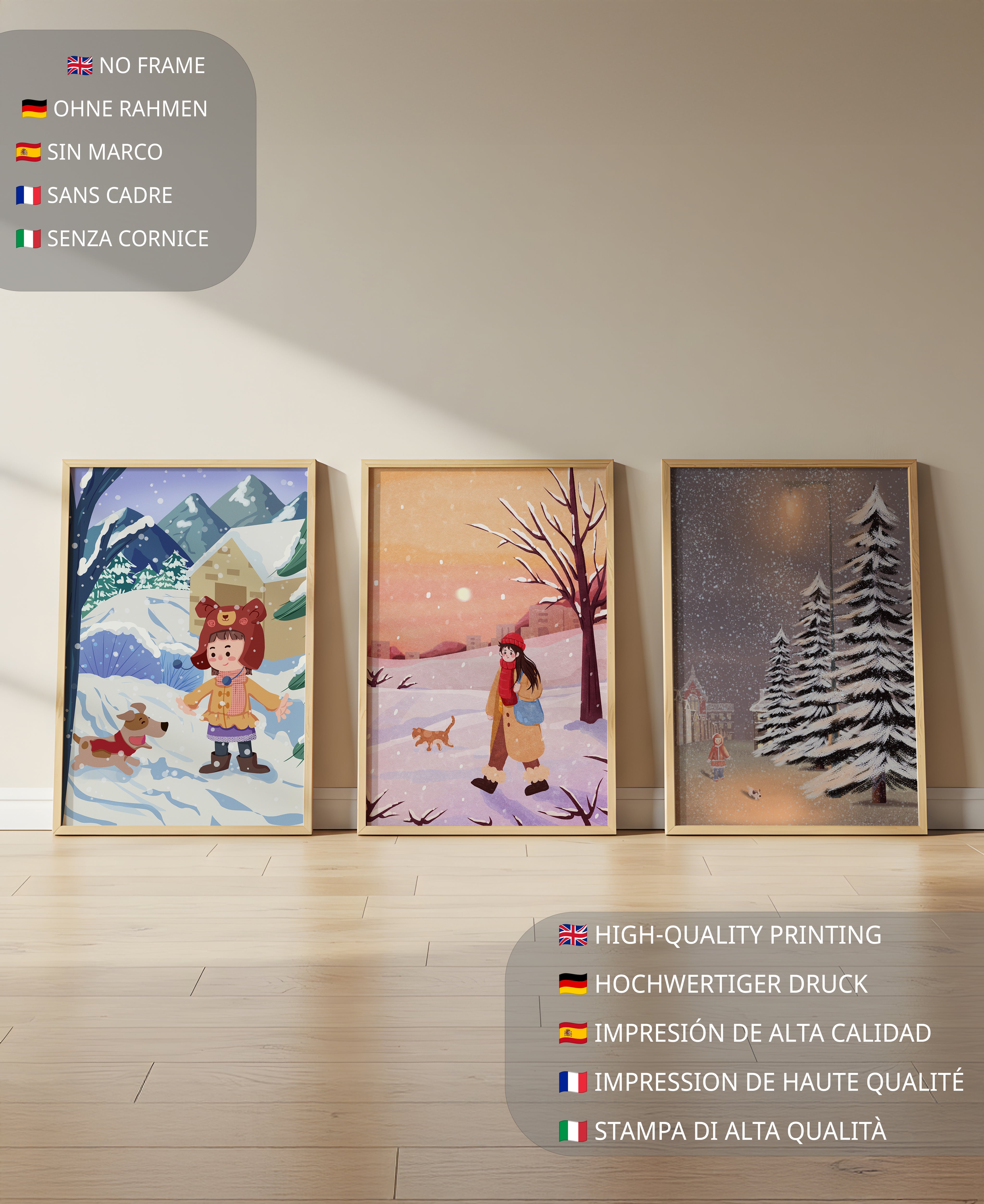 Tableaux d'hiver pour la décoration intérieure