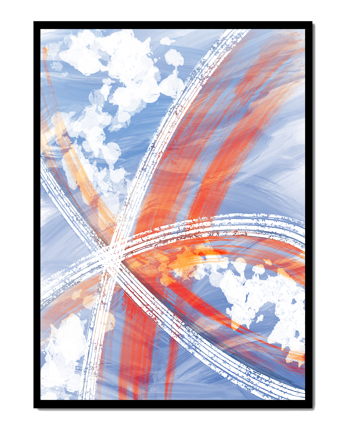 Abstract Expressionism with Dynamic Brushstrokes and Vivid Colors