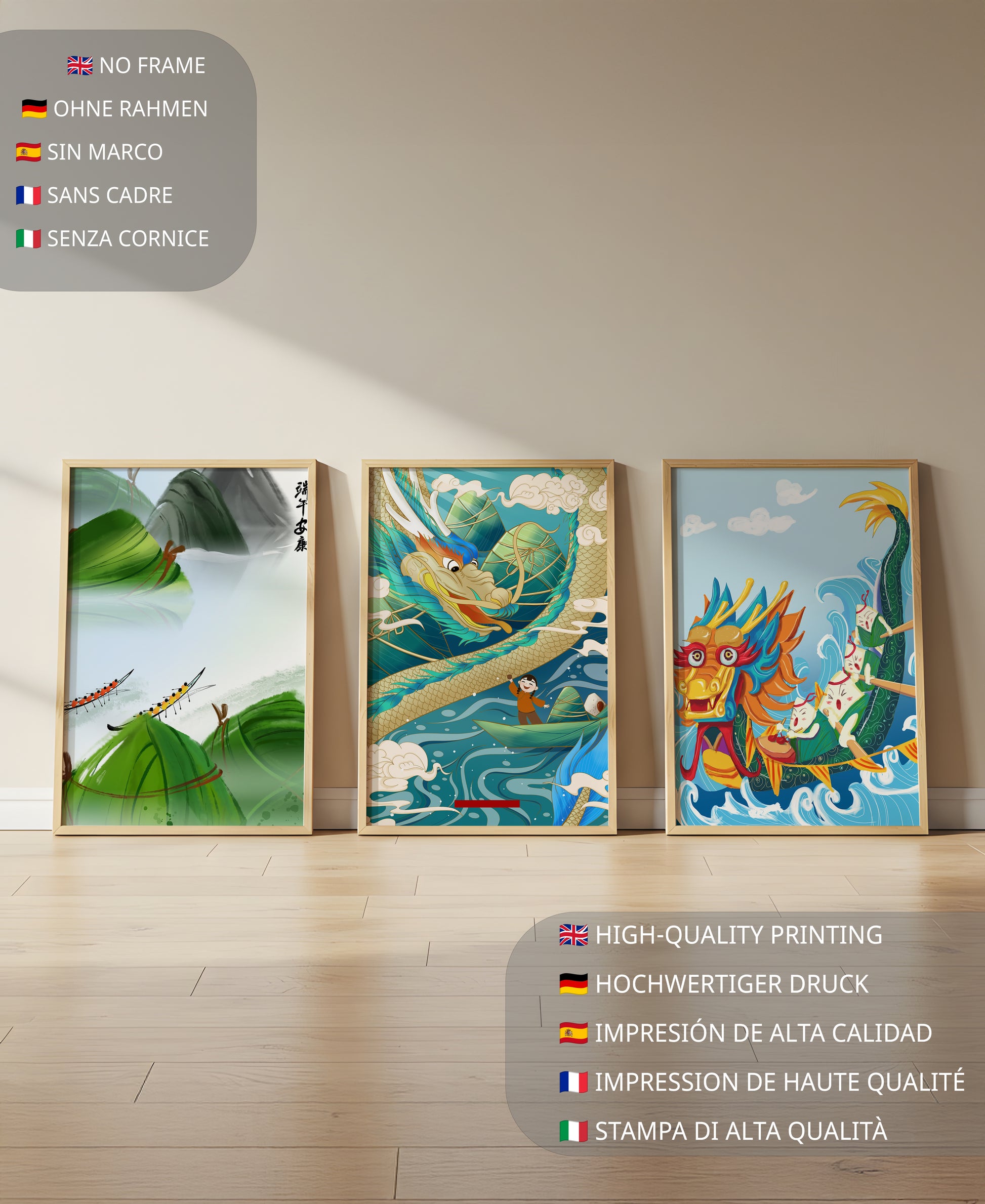 Imágenes Decorativas de Dragones en Estilo Oriental