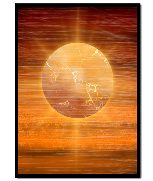 Sol dorado abstracto con luz radiante sobre un fondo texturizado