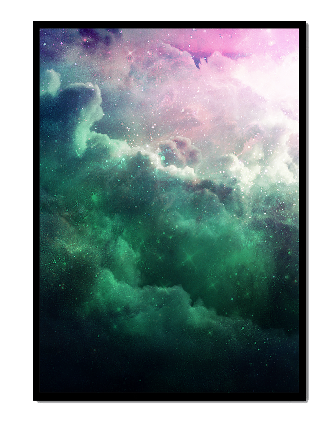 Mystical Cosmic Clouds Illuminated by Colorful Nebula