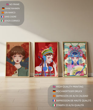 Impresiones Artísticas de Retratos de Estilo Oriental